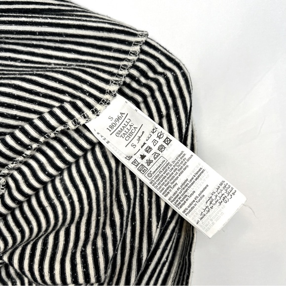Men’s All Saints Short Sleeve Stripe Crew Tee, Black/White, Size Small. 0150. - Picture 5 of 5